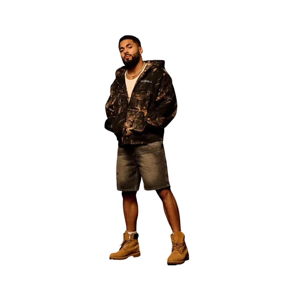 YoungLA Tree Camo Collection Zip Up Black Tree Camo