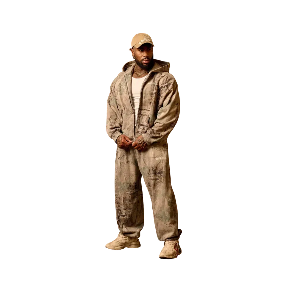 YoungLA Tree Camo Collection Zip Up Beige Tree Camo