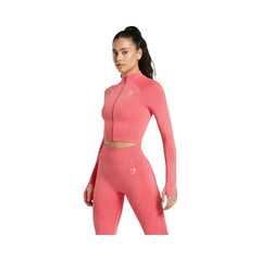 Gymshark Vital Midi Zip Up Jacket Coral Red