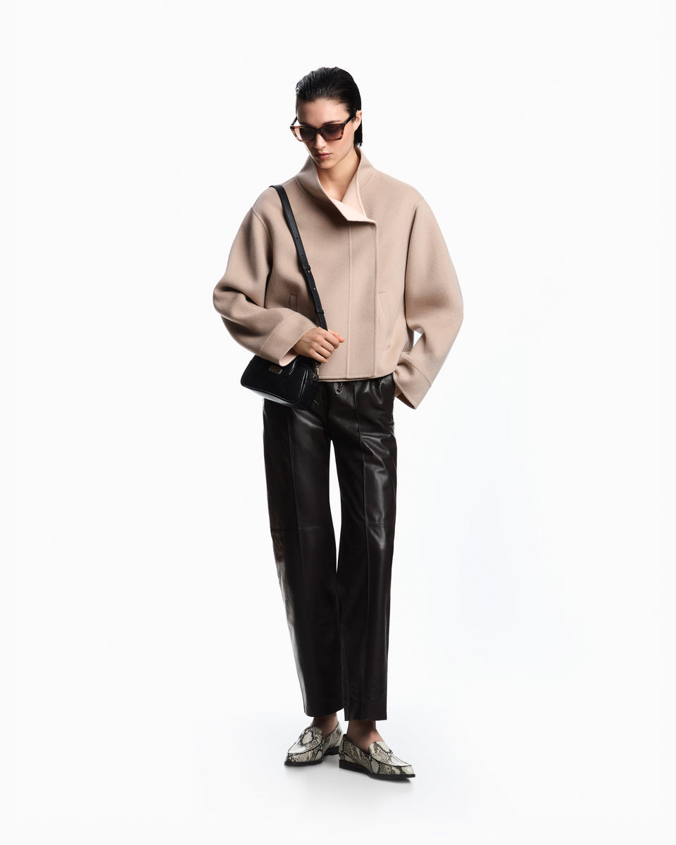 Emporio Armani glove-quality lambskin nappa leather trousers