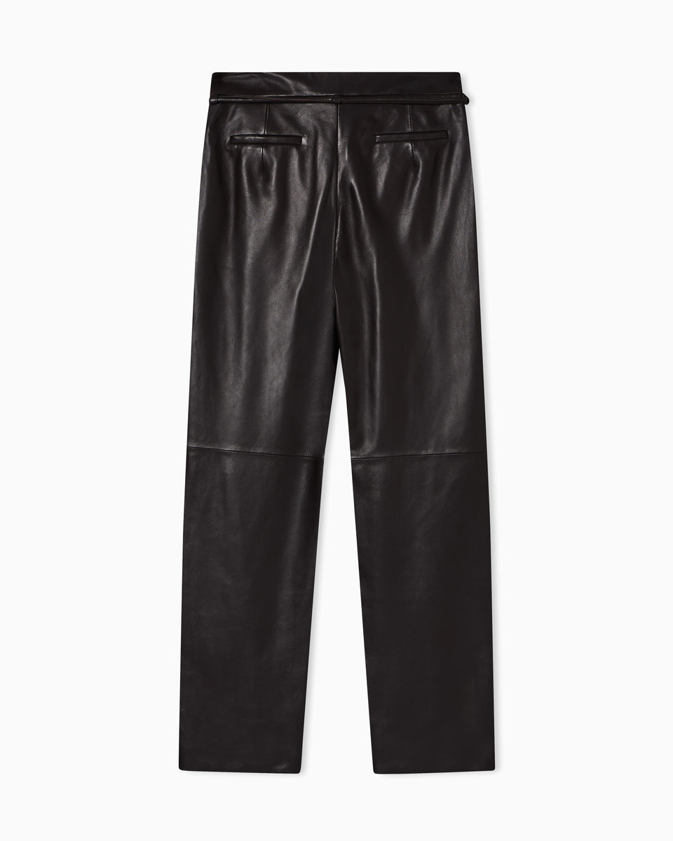 Emporio Armani glove-quality lambskin nappa leather trousers