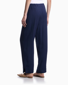 Emporio Armani flowing micro leopard spot jacquard trousers