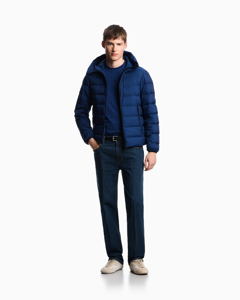 Emporio Armani J76 straight-fit jeans in stretch denim with logo pocket