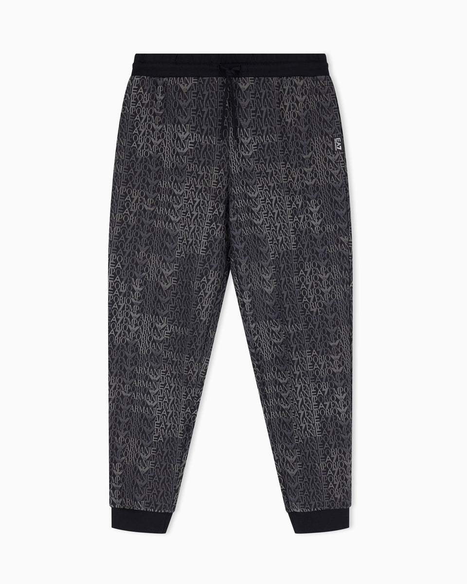 EA7 Regular fit pants Logo Series in cotton-blend jersey