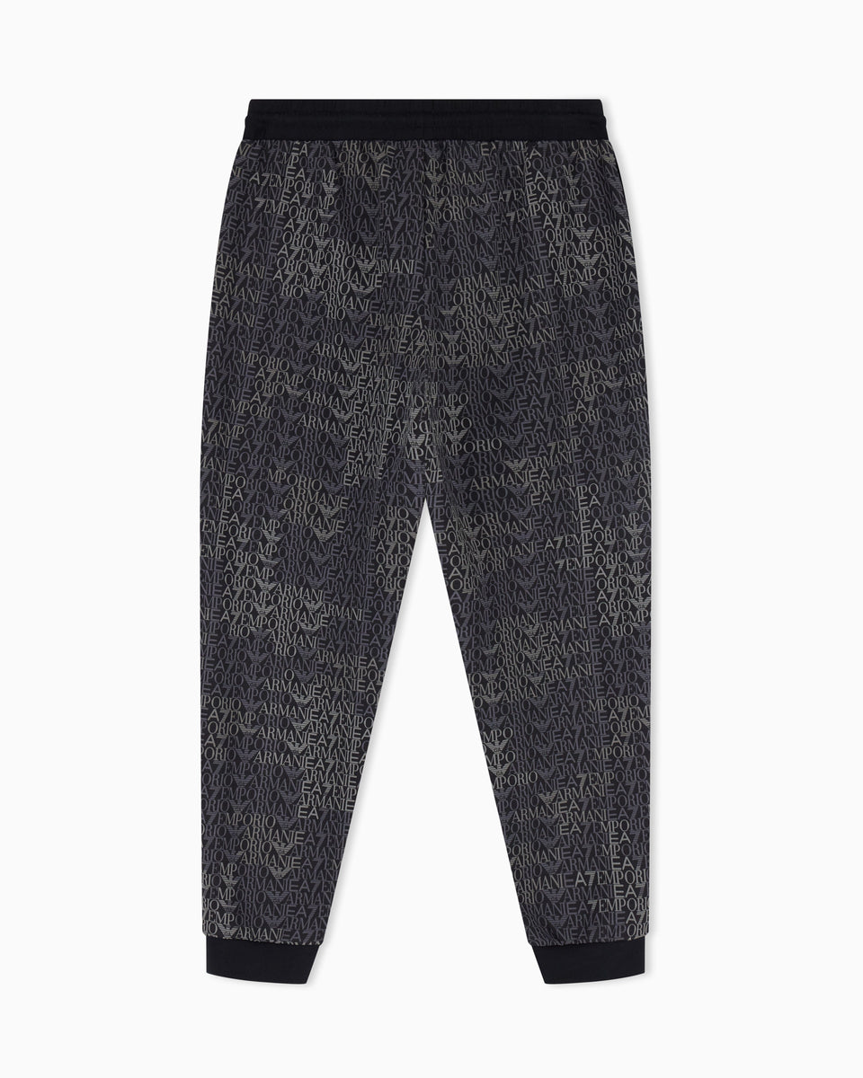 EA7 Regular fit pants Logo Series in cotton-blend jersey