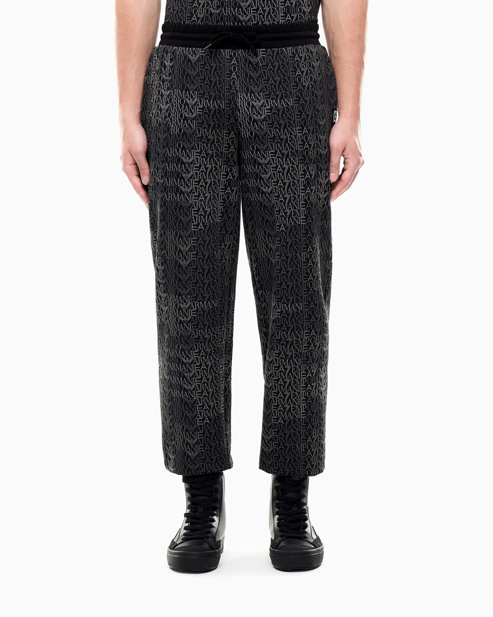 EA7 Regular fit pants Logo Series in cotton-blend jersey