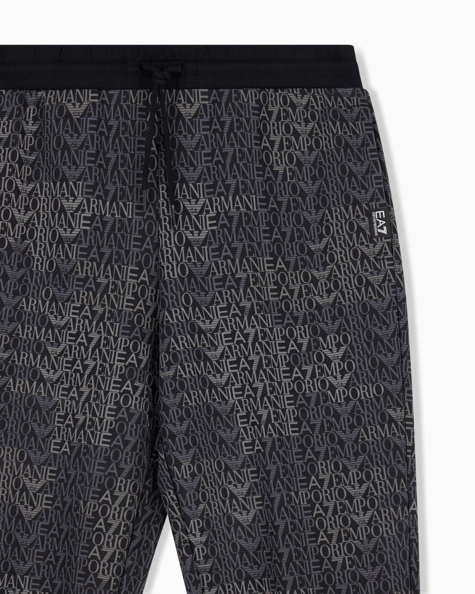 EA7 Regular fit pants Logo Series in cotton-blend jersey