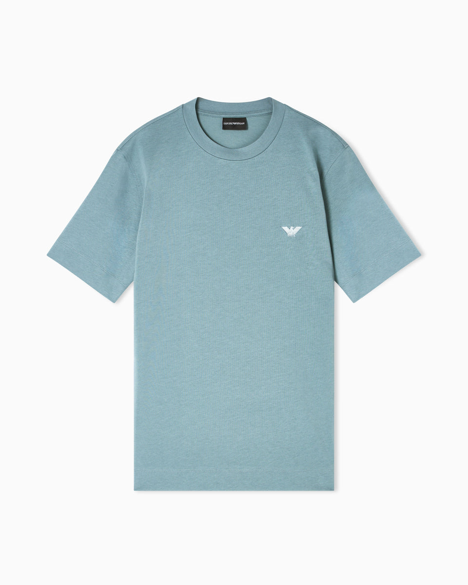 Emporio Armani Slim-fit T-shirt in heavy jersey