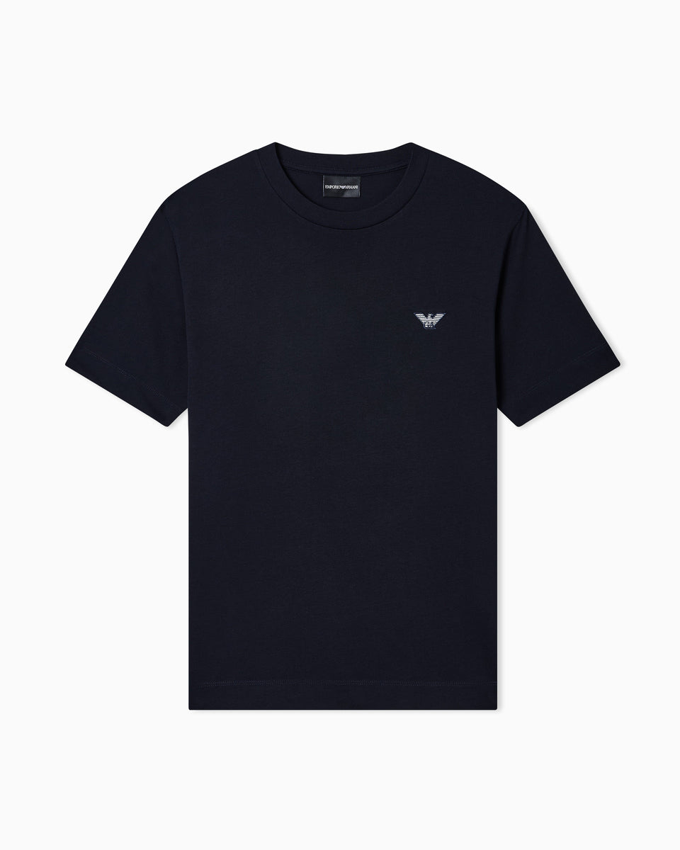 Emporio Armani Slim-fit T-shirt in heavy jersey