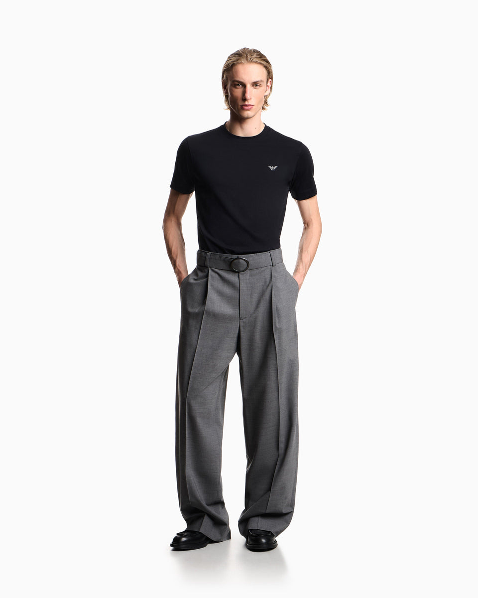 Emporio Armani Slim-fit T-shirt in heavy jersey