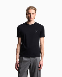 Emporio Armani Slim-fit T-shirt in heavy jersey