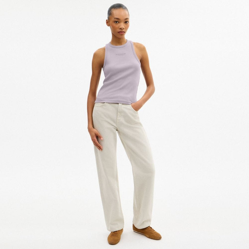 Coach New York Ribbed Tank Top Wisteria Purple