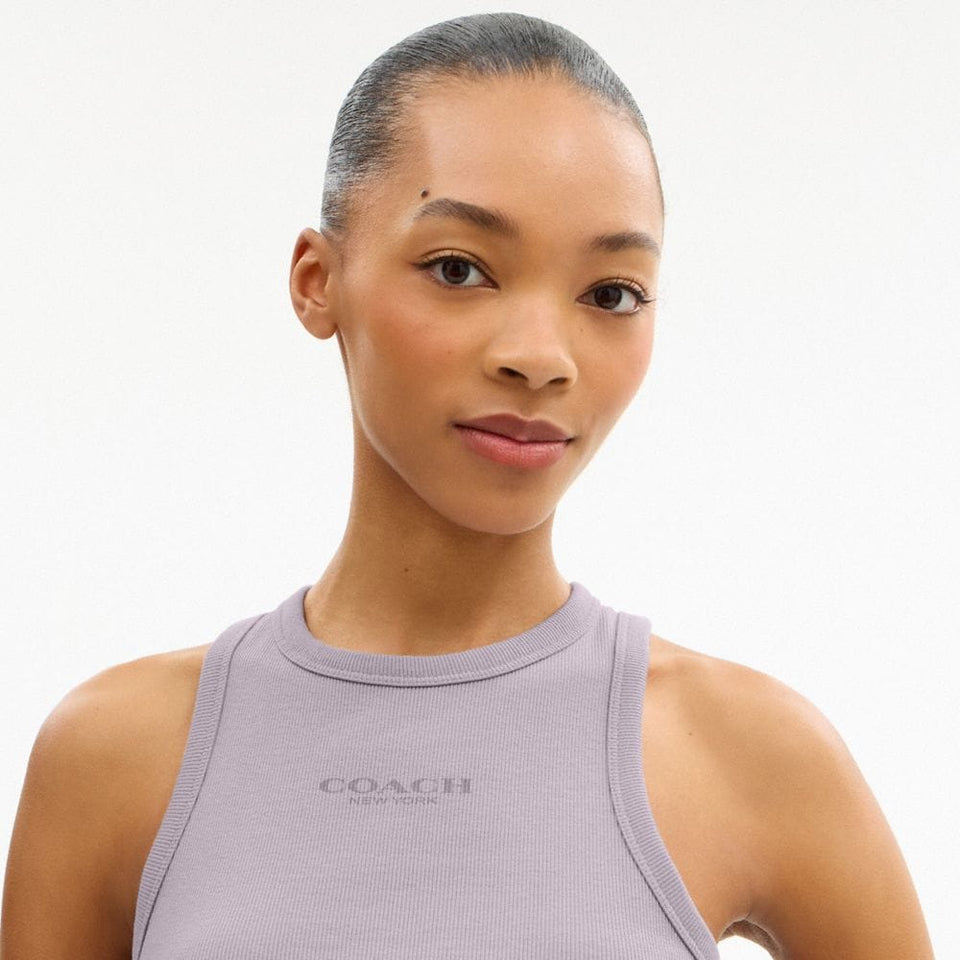 Coach New York Ribbed Tank Top Wisteria Purple