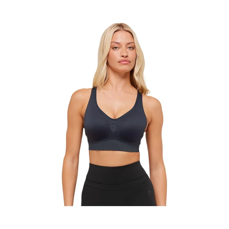 Gymshark High Support V-Neck Sports Bra "Heavy Blue"