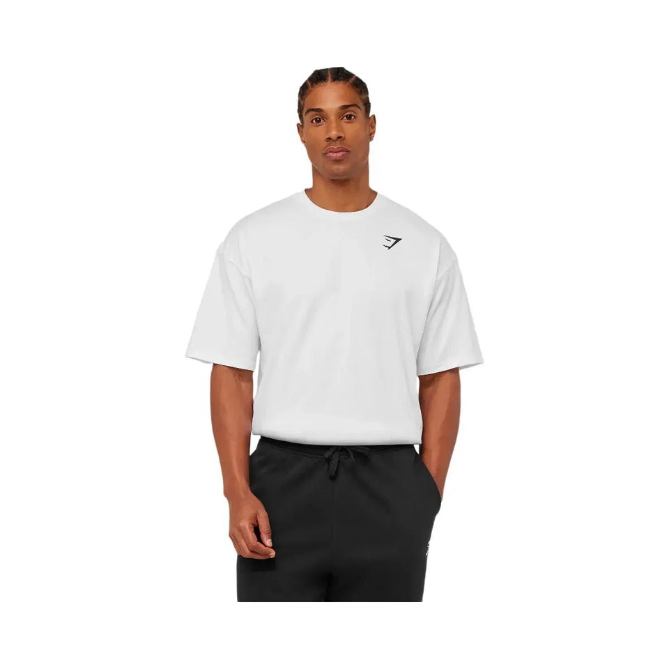 Gymshark Crest Oversized T-Shirt Gs White