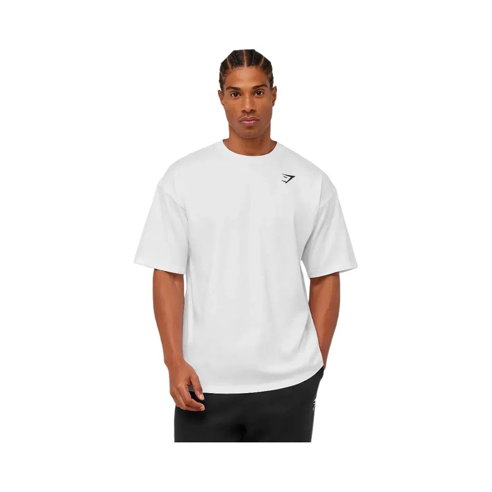 Gymshark Crest Oversized T-Shirt Gs White