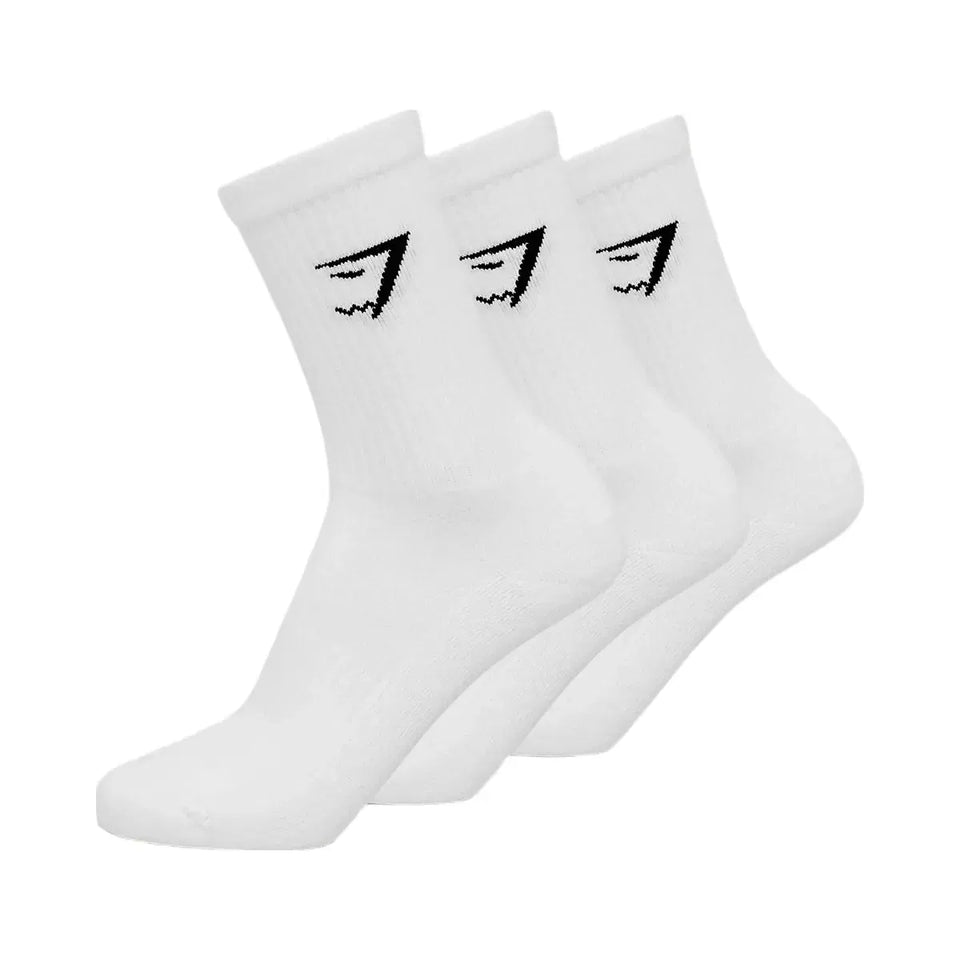 Gymshark Crew Socks 3Pk GS White
