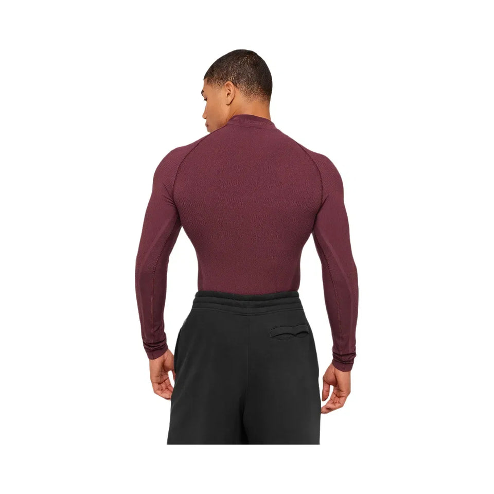 Gymshark Physique Long Sleeve T-Shirt "GS Impact Burgundy GS Cherry Purple"