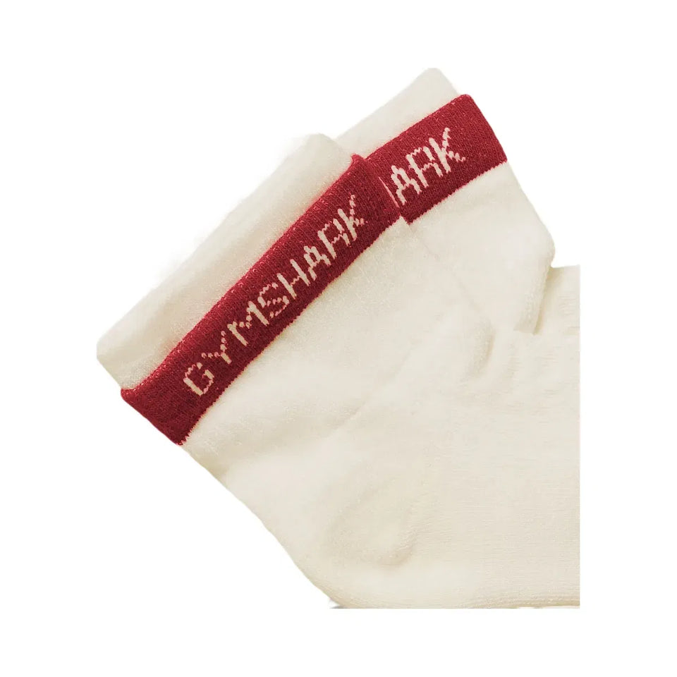 Gymshark Double Cuffed Socks Single Soft White