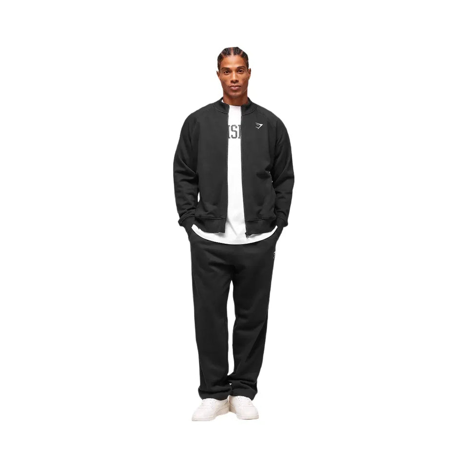 Gymshark Crest Oversized Track Jacket "Black"