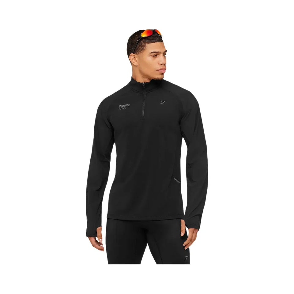 Gymshark Running Elite 1/4 Zip Black