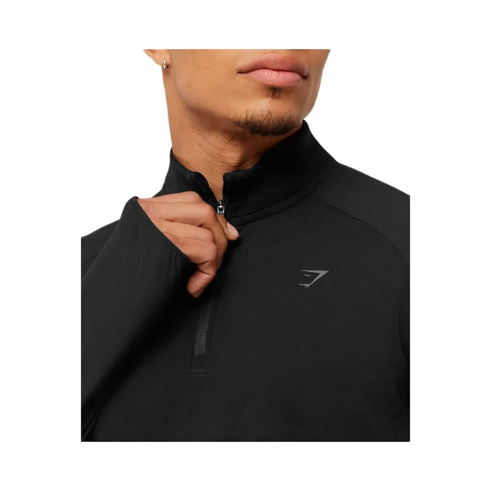 Gymshark Running Elite 1/4 Zip Black