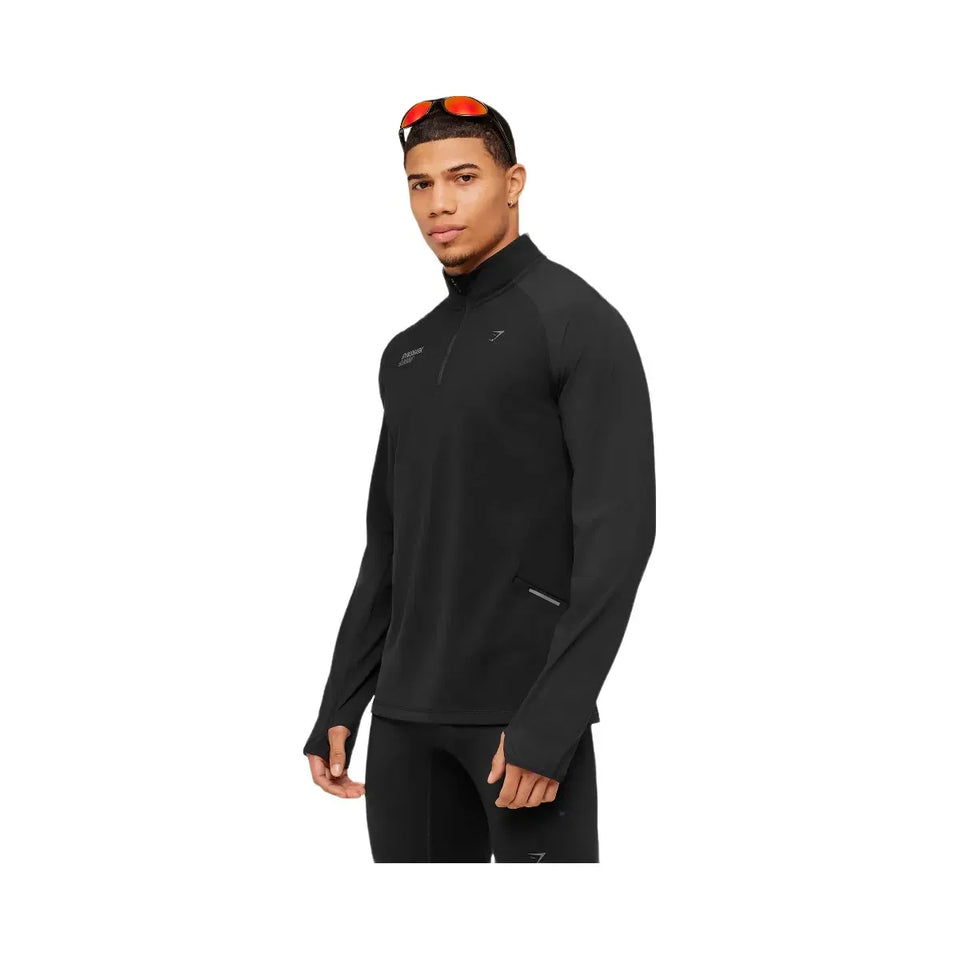 Gymshark Running Elite 1/4 Zip Black
