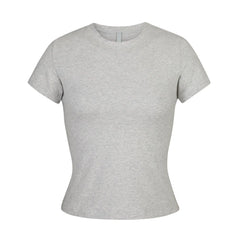 Skims Cotton Jersey T-shirt Light Heather Grey