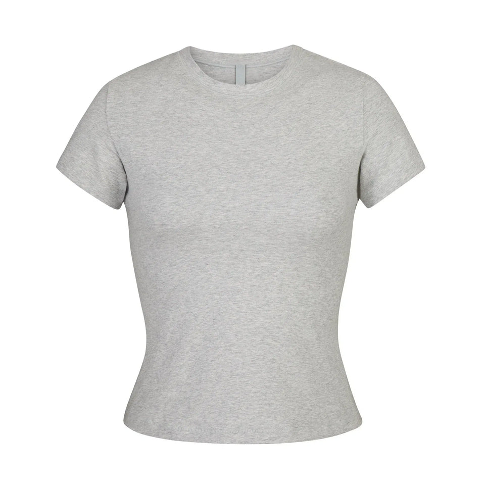 Skims Cotton Jersey T-shirt Light Heather Grey