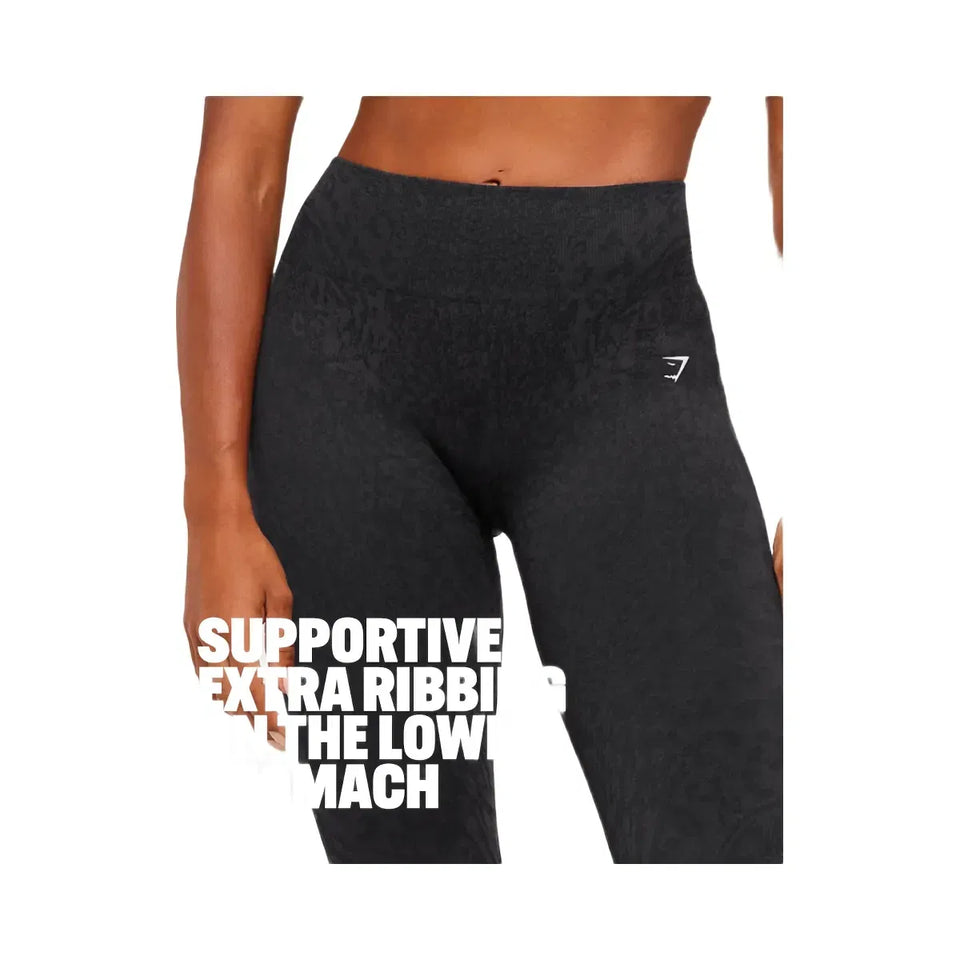 Gymshark Adapt Animal X Whitney Leggings "Black Asphalt Grey"