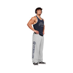 Gymshark Retro Collegiate Graphic Wide Leg Pants Bros Soft Grey Marl