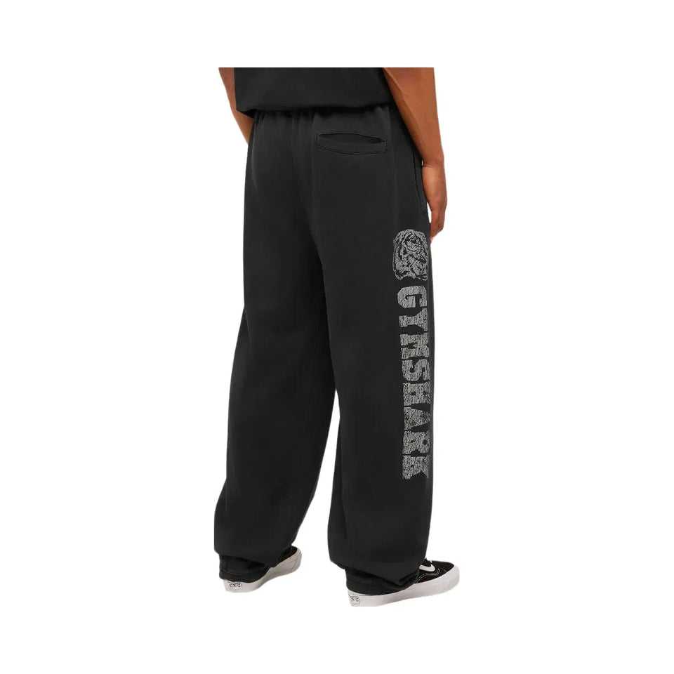 Gymshark Retro Collegiate Graphic Wide Leg Pants Black