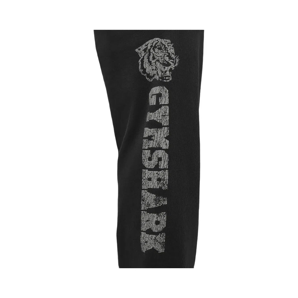 Gymshark Retro Collegiate Graphic Wide Leg Pants Black