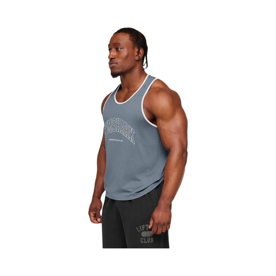 Gymshark Collegiate Tech Tank Iron Blue