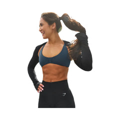 Gymshark Interval Seamless Light Support Sports Bra "Stealth Blue"