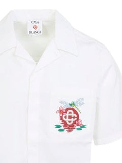 Casablanca logo-embroidered shirt