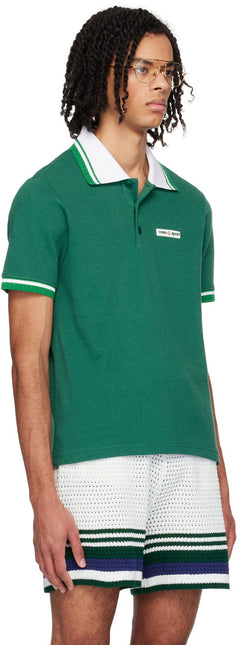 Casablanca Green Textured Polo