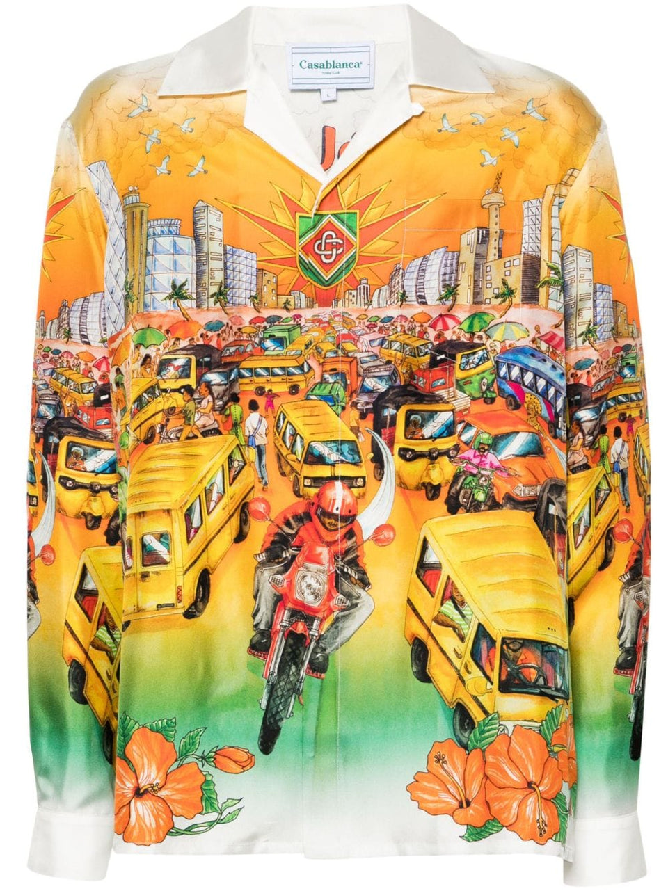 Casablanca Traffic silk shirt