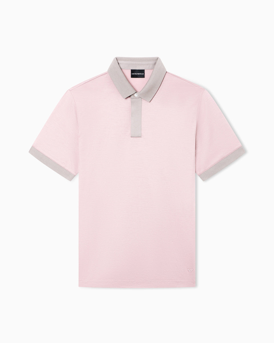 Emporio Armani Lyocell-blend jersey polo shirt