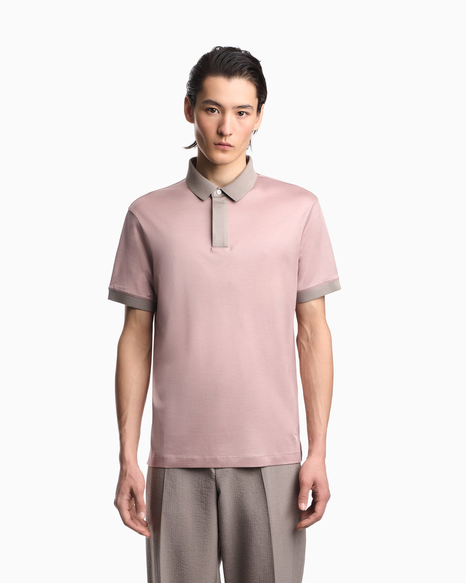 Emporio Armani Lyocell-blend jersey polo shirt