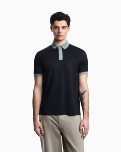 Emporio Armani Lyocell-blend jersey polo shirt
