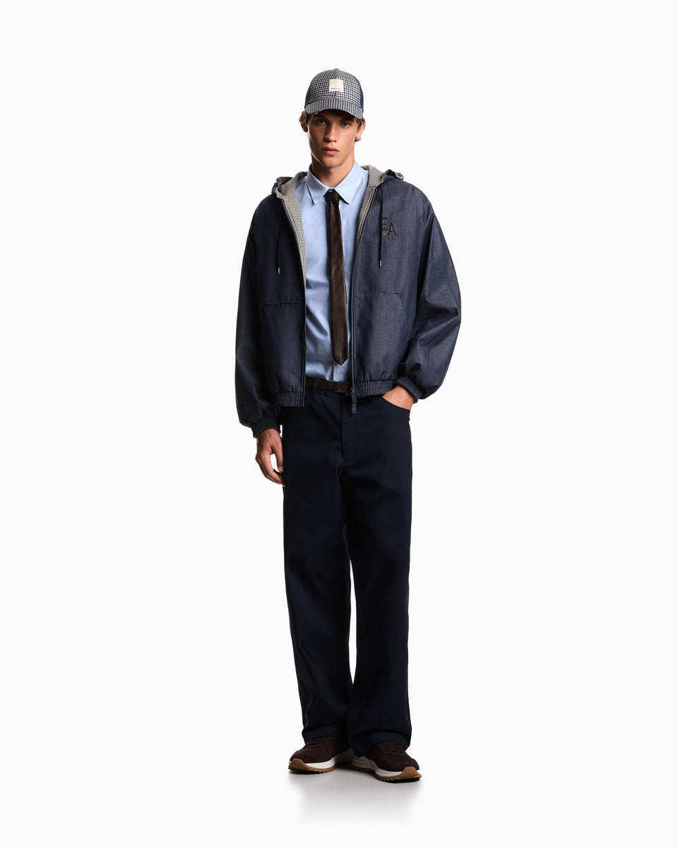 Emporio Armani Eagle Club cotton Oxford shirt with embroidery