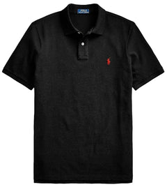 Polo Ralph Lauren Classic Fit Mesh Pony Logo Polo Black Shirt