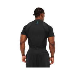 Gymshark Shadow Seamless T Shirt "Black Brand Blue"