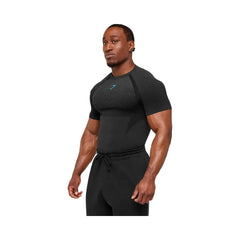 Gymshark Shadow Seamless T Shirt "Black Brand Blue"