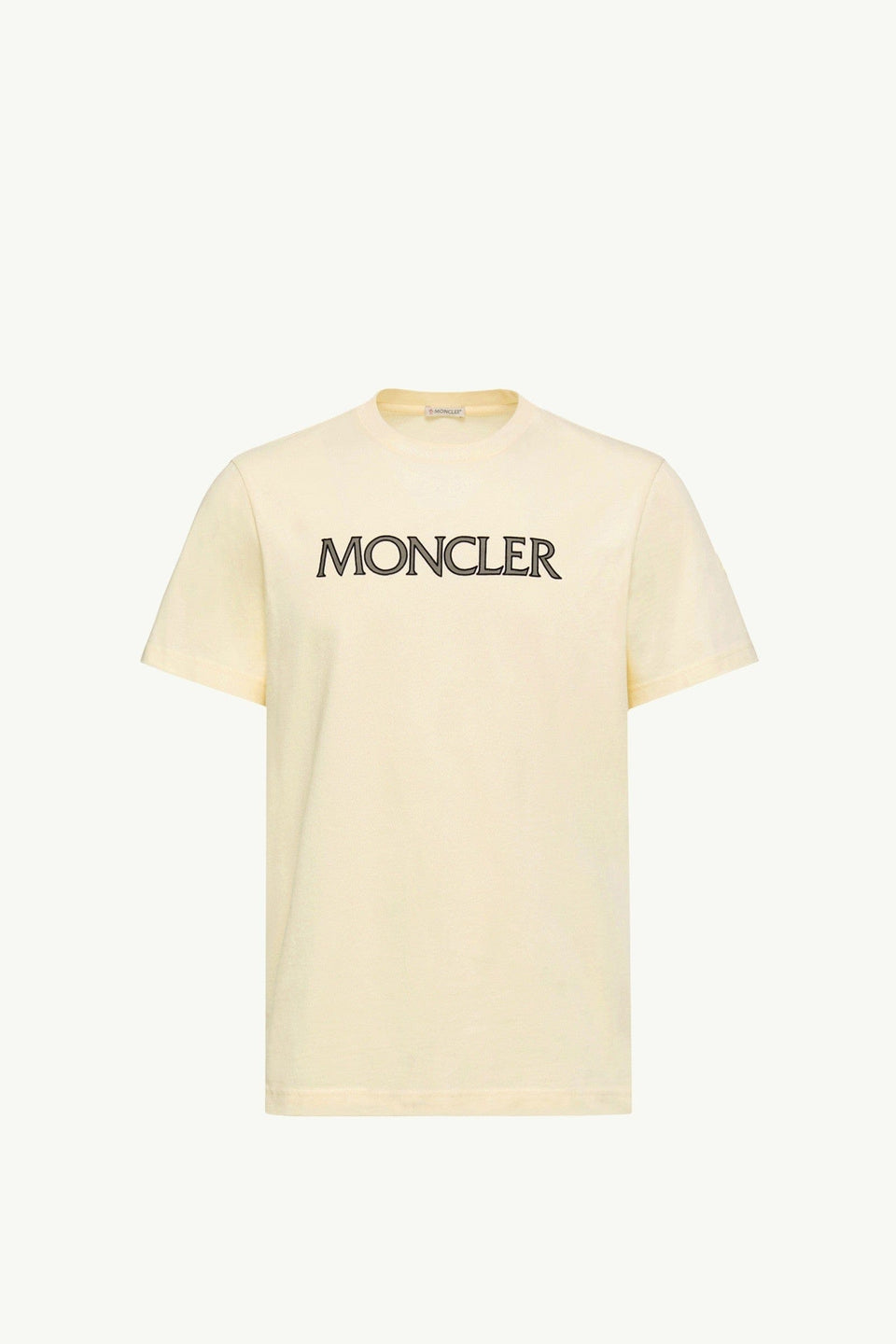 Moncler Logo Print Cotton T-Shirt White Ivory White Ivory