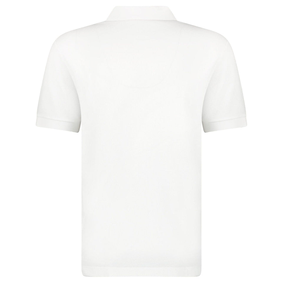 Burberry ‘Hartford’ Zip Check Polo White