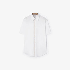 Burberry Check Piping Cotton Poplin Shirt