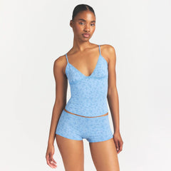 Lightweight Cotton Lace Cami and Boy Short Set