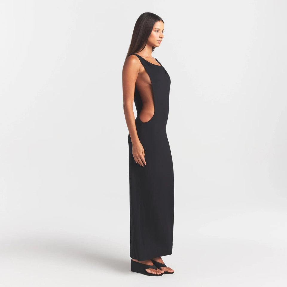 Smooth Layers Cut Out Long Dress